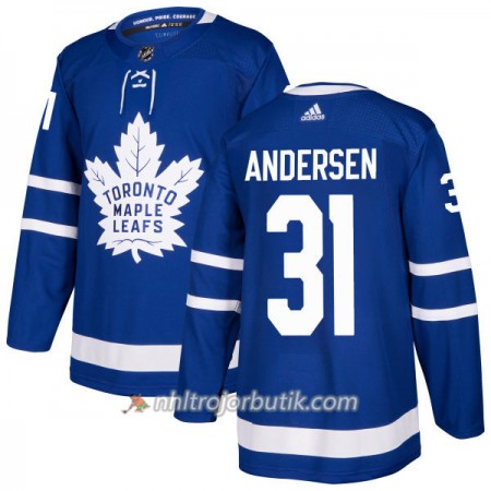 Män Ishockey Toronto Maple Leafs Tröja FRoterik Andersen 31 Adidas 2017-2018 Blå Authentic